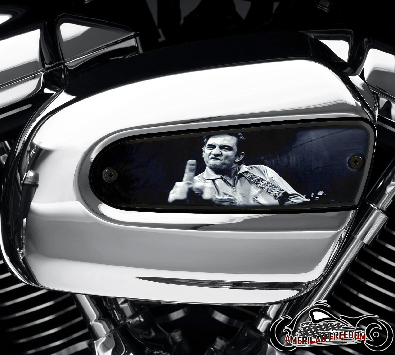 Harley Davidson Wedge Air Cleaner Insert - Johnny Cash